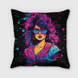 Подушка 3D Lady - Retrowave style