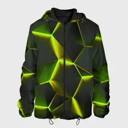 Мужская куртка 3D Разлом неоновых плит