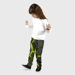 Детские брюки 3D Разлом неоновых плит - фото 2