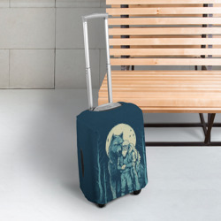 Чехол для чемодана 3D Старик с волком - фото 2