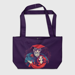 Пляжная сумка 3D Девушка и злой колдун