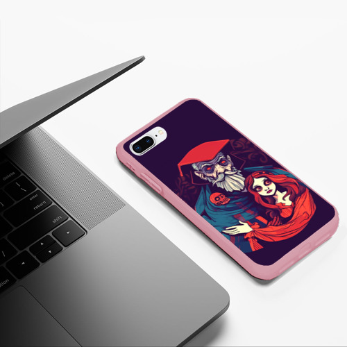 Чехол для iPhone 7Plus/8 Plus матовый Девушка и злой колдун, цвет баблгам - фото 5