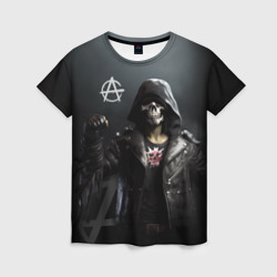 Женская футболка 3D Зомби анархист