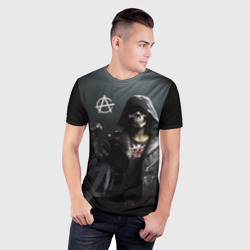 Мужская футболка 3D Slim Зомби анархист - фото 2