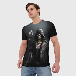 Мужская футболка 3D Зомби анархист - фото 2