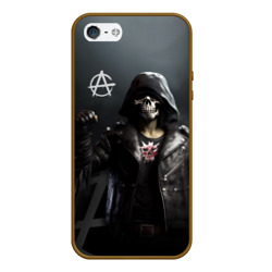 Чехол для iPhone 5/5S матовый Зомби анархист