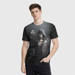 Мужская футболка 3D Зомби анархист - фото 2