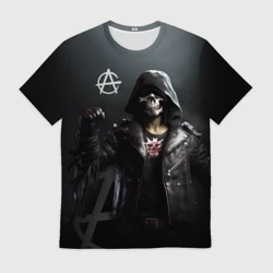 Мужская футболка 3D Зомби анархист