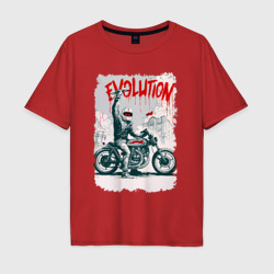 Мужская футболка хлопок Oversize Evolution - motorcycle