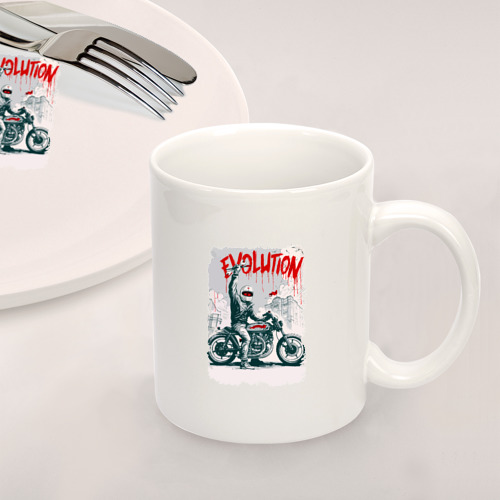 Набор: тарелка + кружка Evolution - motorcycle - фото 2