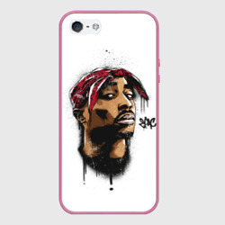 Чехол для iPhone 5/5S матовый 2Pac - Тупак Шакур