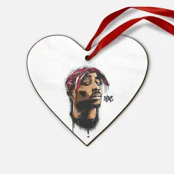 Деревянная игрушка Сердце 2Pac - Тупак Шакур
