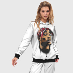 Женский костюм с толстовкой 3D 2Pac - Тупак Шакур - фото 2