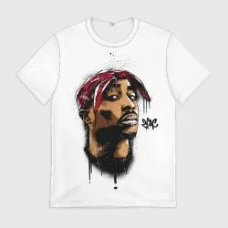 Мужская футболка 3D 2Pac - Тупак Шакур