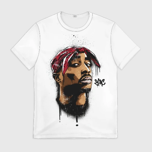 Мужская футболка 3D 2Pac - Тупак Шакур