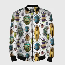 Мужской бомбер 3D Кислотные жуки