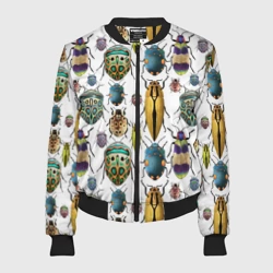 Женский бомбер 3D Кислотные жуки