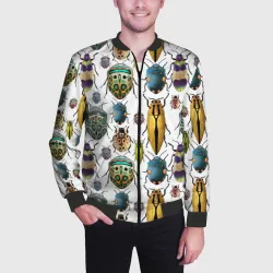 Мужской бомбер 3D Кислотные жуки - фото 2