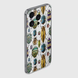 Чехол для iPhone 15 Pro Max силиконовый с защитой камеры Кислотные жуки - фото 2