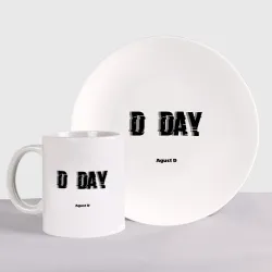 Набор: тарелка + кружка D day Agust d