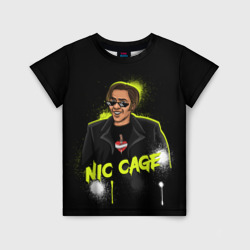 Детская футболка 3D Ник Кейдж