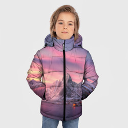 Зимняя куртка для мальчиков 3D Зимний город возле озера - фото 2