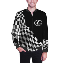 Мужской бомбер 3D Lexus racing flag - фото 2