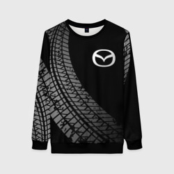 Женский свитшот 3D Mazda tire tracks