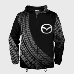 Мужская ветровка 3D Mazda tire tracks