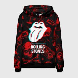 Мужская толстовка 3D Rolling Stones rock glitch