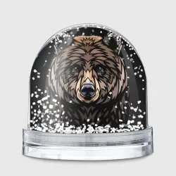 Игрушка Снежный шар Медведь в этническом стиле