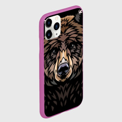 Чехол для iPhone 11 Pro матовый Медведь в этническом стиле - фото 2