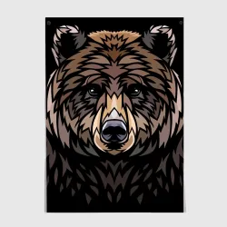 Постер Медведь в этническом стиле