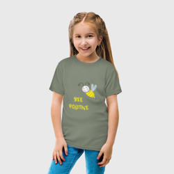 Детская футболка хлопок Позитивная пчела - фото 2
