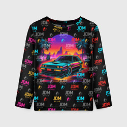 Детский лонгслив 3D JDM neon style