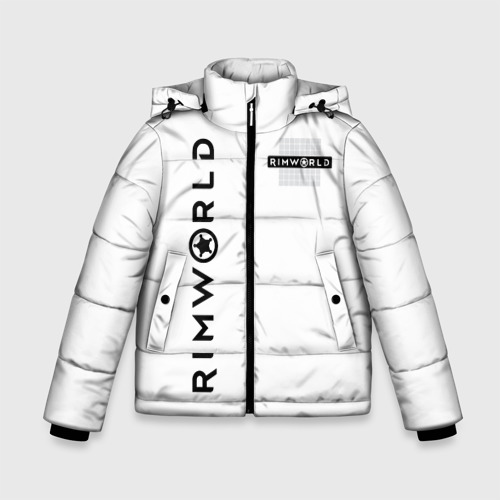 Зимняя куртка для мальчиков 3D с принтом Rimworld, вид спереди #2