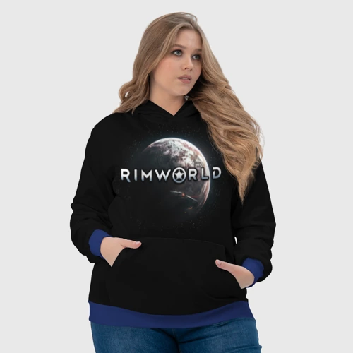 Женская толстовка 3D с принтом Rimworld planet, фото #4