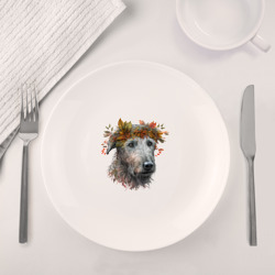 Набор: тарелка + кружка Ирландский волкодав "Осень" - фото 2