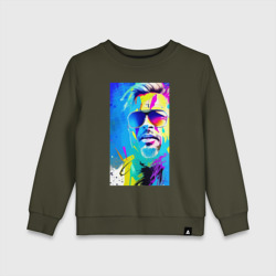 Детский свитшот хлопок Brad Pitt - sketch - pop art