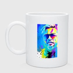 Кружка керамическая Brad Pitt - sketch - pop art