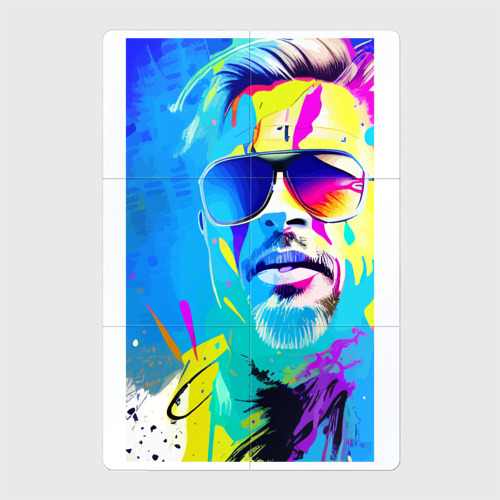 Магнитный плакат 2Х3 Brad Pitt - sketch - pop art