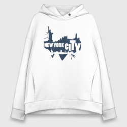 Женское худи Oversize хлопок City New York