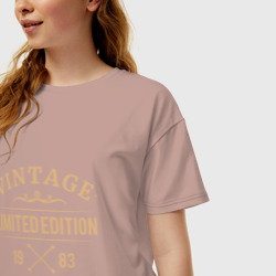 Женская футболка хлопок Oversize Vintage limited edition 1983 - фото 2