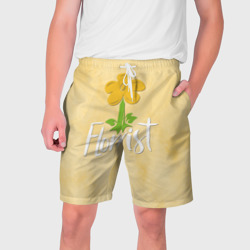 Мужские шорты 3D Florist with a flower