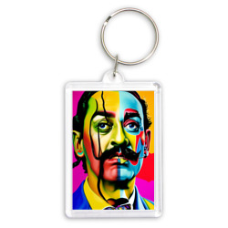 Брелок прямоугольный 35*50 Salvador Dali - pop art - sketch