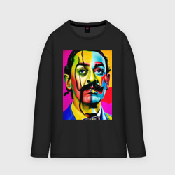 Женский лонгслив oversize хлопок Salvador Dali - pop art - sketch