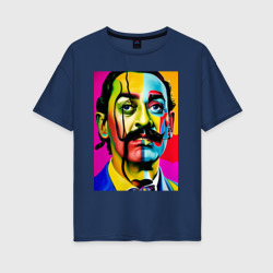 Женская футболка хлопок Oversize Salvador Dali - pop art - sketch