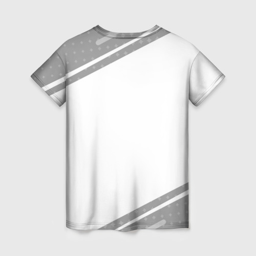 Женская футболка 3D с принтом Hellsing glitch на светлом фоне, вид сзади #1