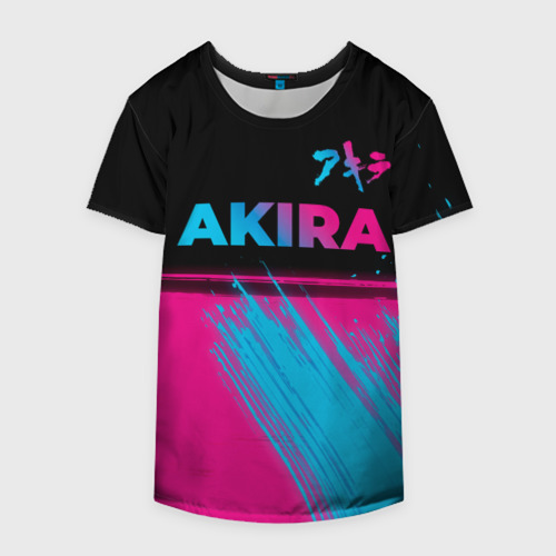 Накидка на куртку 3D Akira - neon gradient: символ сверху, цвет 3D печать - фото 4