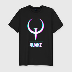 Мужская футболка хлопок Slim Quake в стиле glitch и баги графики